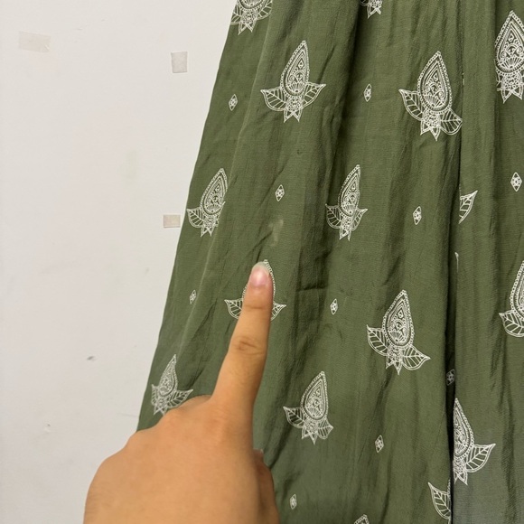 Faithfull the Brand Lima Sage Green Print Halter Midi Jumpsuit L FLAW - Picture 6 of 13